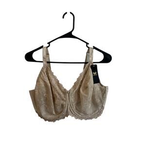 Wacoal NWT Renaissance Rose Underwire Bra Nude Sz 44DD